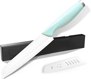 DESIAR Ceramic chef knife 6 Inches with Sheath Cover and a Gift Box - Meats Fruits Vegetables ceramic knives - Sharp Ceramic Kitchen Knife