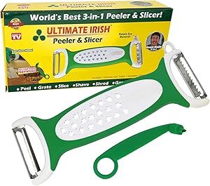 Peeler & Slicer – Ronnie Neville’s Original as Seen on TV 3 in 1 Kitchen Tool, Vegetable Peeler & Slicer, Stainless Steel Kitchen Tools, Cheese Slicer, Potato Peeler, Julienne Peeler