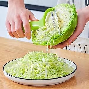 JQS Cooking Tools Wide Mouth Peeler Vegetables Fruit Stainless Steel Knife Cabbage Graters Salad Potato Slicer Kitchen Accessories